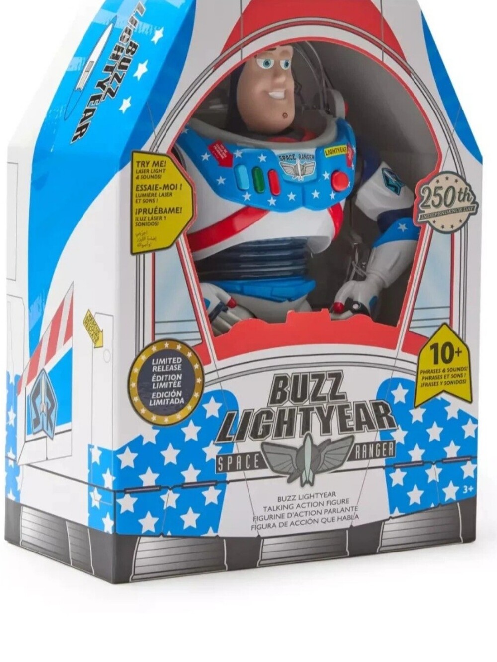 2026 Disney Parks Toy Story 250th Independence Day Buzz Lightyear Action Figure